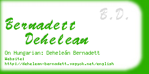 bernadett dehelean business card